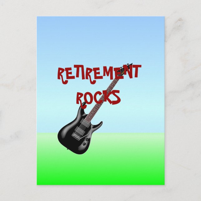 RETIREMENT ROCKS, popular design, Postcard (Front)