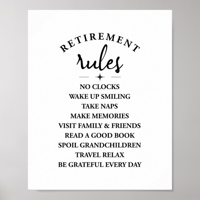 Retirement Rules – Embrace the Joy of a New Chapte Poster (Front)