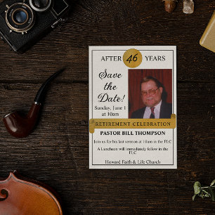 Retirement Save the Date Photo Invitation