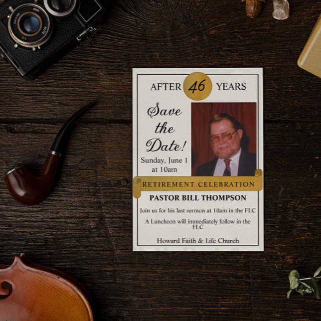 Retirement Save the Date Photo Invitation (Creator Uploaded)