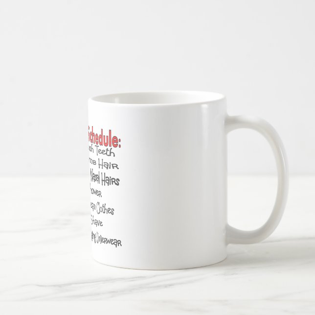 "Retirement Schedule" Funny Gifts Coffee Mug (Right)