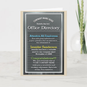 Retirement Sign - Office Humour / Inspiration Card