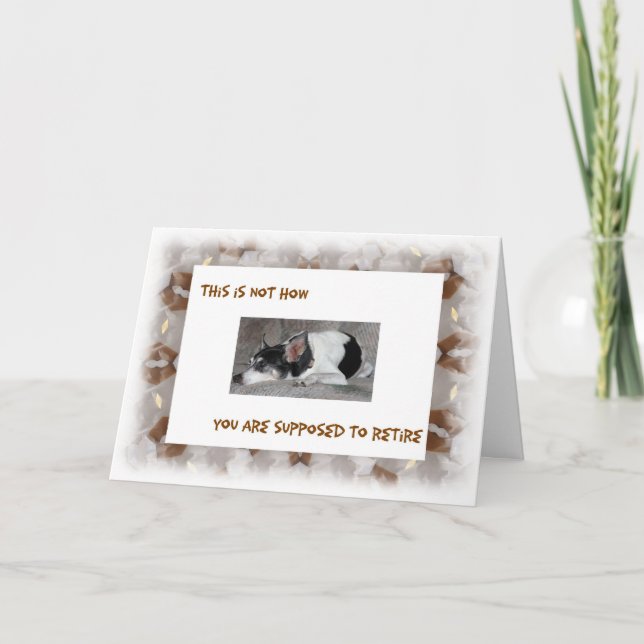 Retirement, Sleepy Dog Image Card (Front)