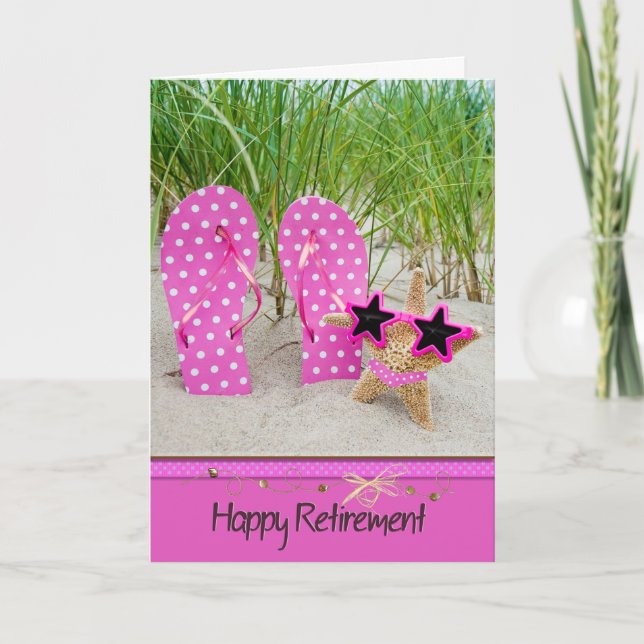 Retirement-starfish and flip-flops card (Front)