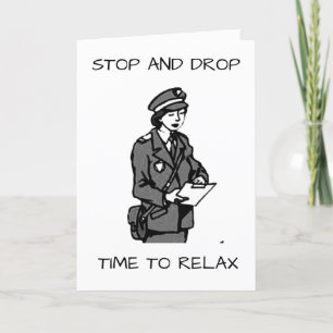 **RETIREMENT** STOP DROP RELAX RETIREMENT RULES!!! CARD