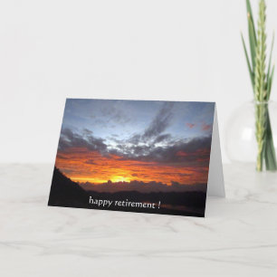 retirement sunset colours card