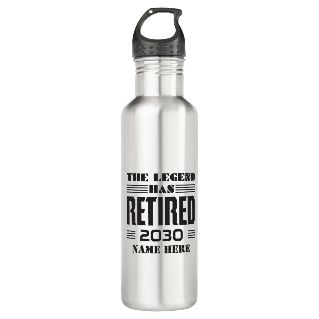 Retirement The Legend Has Retired Personalised 710 Ml Water Bottle (Front)