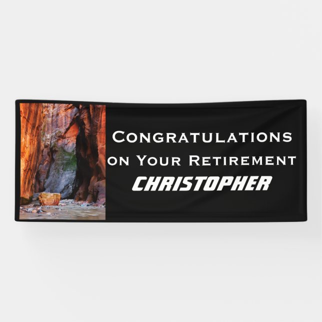 Retirement The Narrows Zion Utah Jumbo Banner (Horizontal)