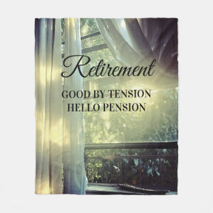 Retirement Throw Pillow Fleece Blanket
