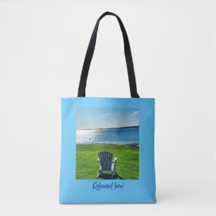 Retirement time with Adirondack chair Tote bag