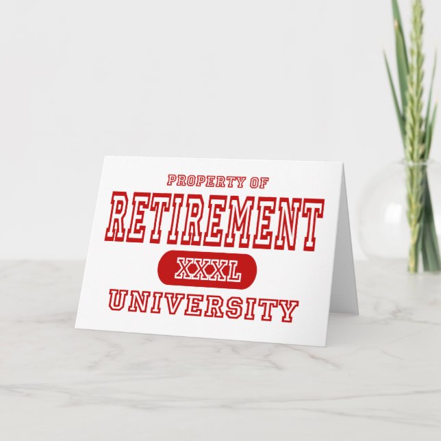 Retirement University Card (Front)