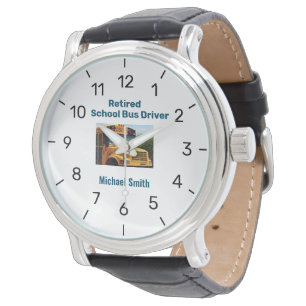 Retirement Watch School Bus Driver Personalised