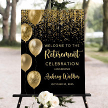Retirement Welcome Sign, Balloons Retirement Celeb