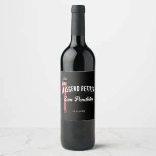 Retirement Wine Label For A Plumber