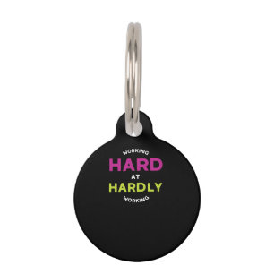 Retirement Working Hard At Hardly Working Oversize Pet Tag