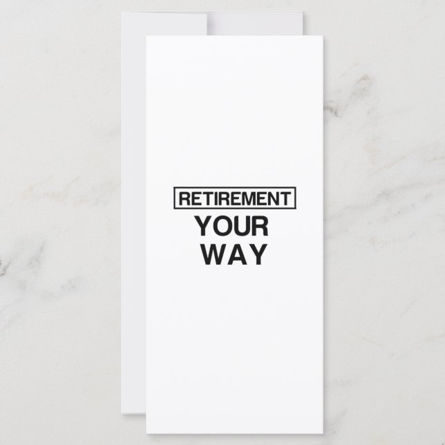 RETIREMENT YOUR WAY (Front)