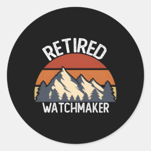 Retires For 2023 Retired Watchmaker Classic Round Sticker