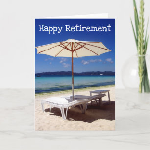 retiring beach life card