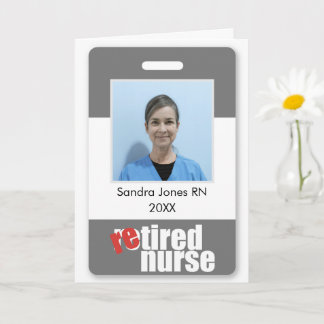 retiring nurse personalised photo retirement card