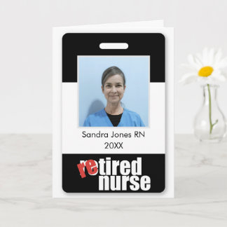 retiring nurse personalised photo retirement card