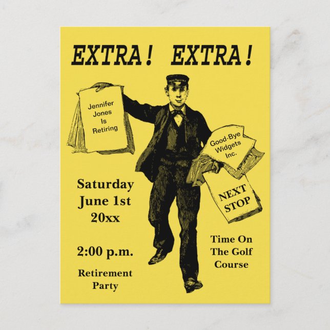 Retiring - Retirement Save The Date Invitation (Front)