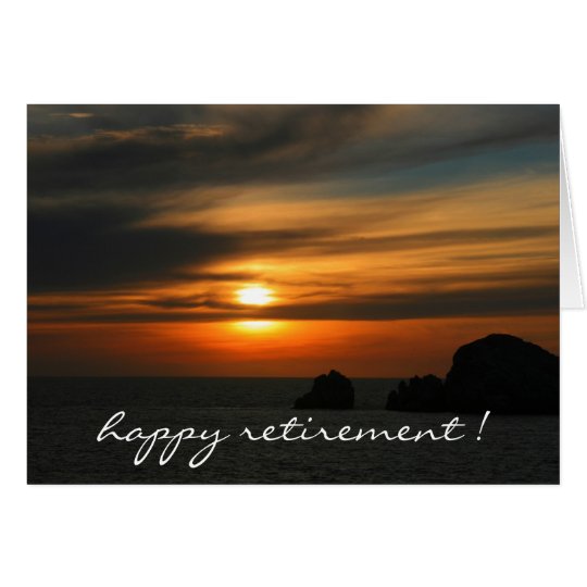 retiring sunset colours card