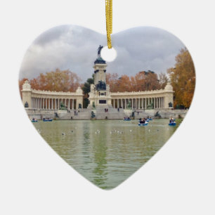 Retiro Park, Madrid, Spain Ceramic Ornament