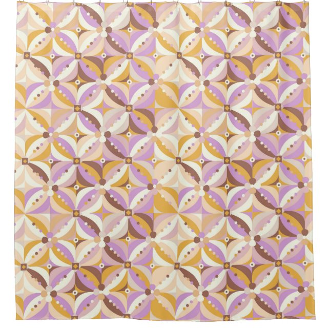 Reto Geometric Pattern Shower Curtain (Front)