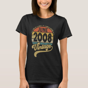 Reto Vintage 14th Birthday 14 Years Old Born In Ju T-Shirt