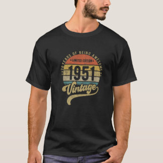 Reto Vintage 70Th Birthday, 1951 Limited Edition 7 T-Shirt