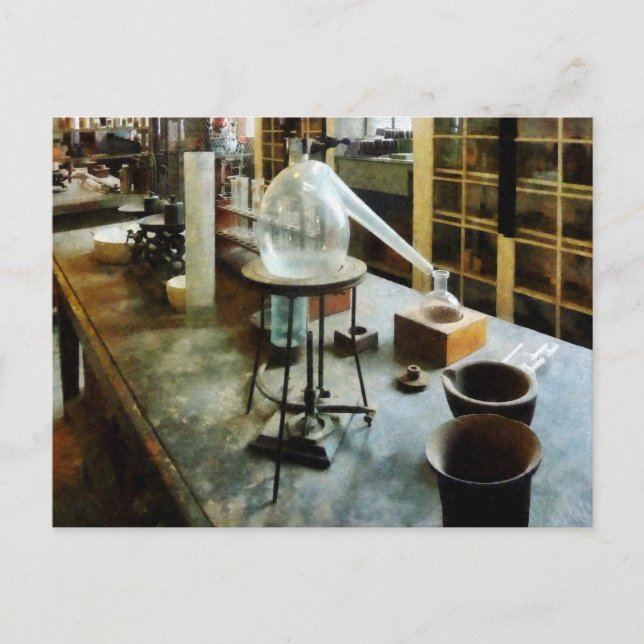 Retort in Chem Lab Postcard (Front)