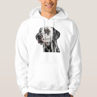 Retrato close-up de um cão dálmata adulto Moletom Hoodie