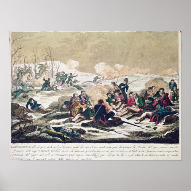 Retreat from Moscow, engraved by J. Hassell Poster (Front)