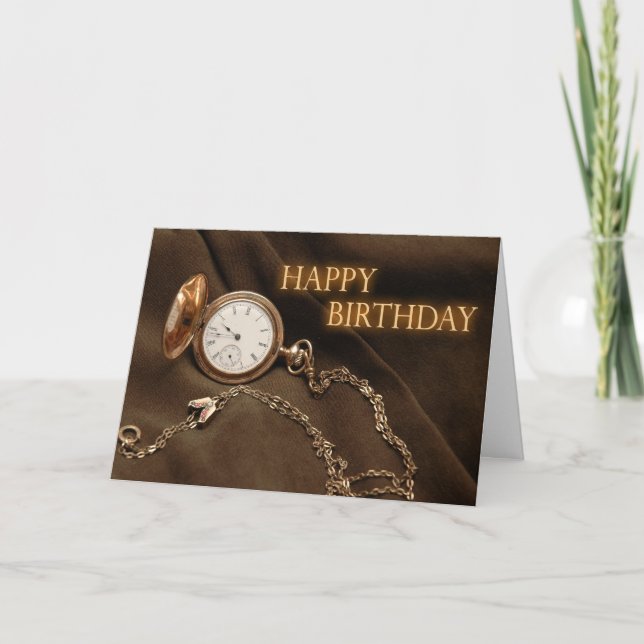 Retrieve Time Birthday Card (Front)