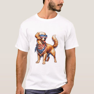 Retriever American Flag T-Shirt
