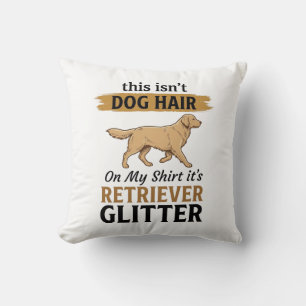 Retriever Glitter Funny Dog Lover Vintage Design_1 Cushion