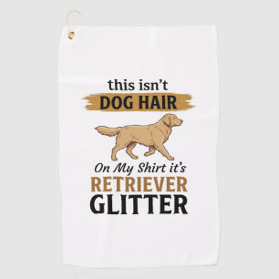 Retriever Glitter Funny Dog Lover Vintage Design_1 Golf Towel