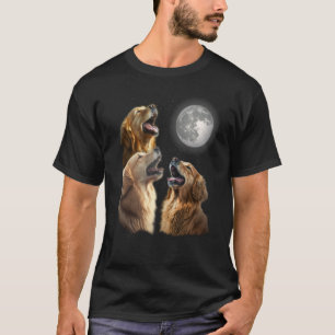 Retriever Howling At Moon for Mum & Dad T-Shirt