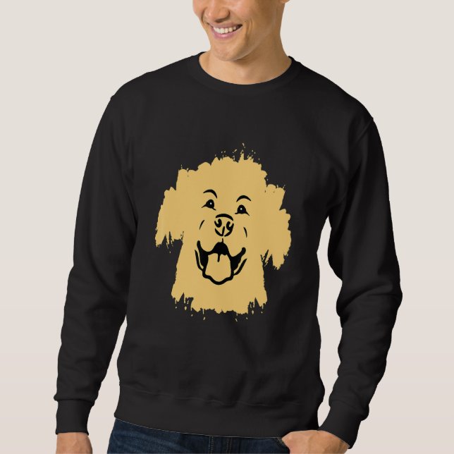 Retriever Labrador   Owner Happy Face Dog Lab Sweatshirt (Front)