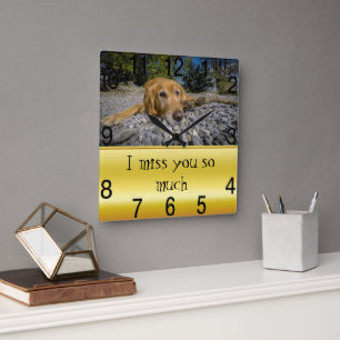 Retriever on the rocky beach. I've been thinking Square Wall Clock