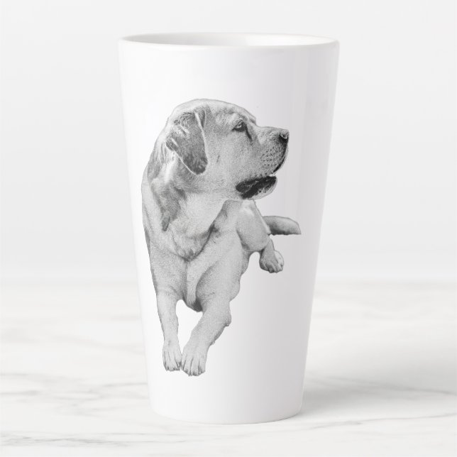 Retriever Reverie, Soft Shaded Latte Mug (Front)