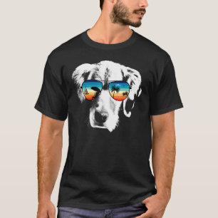 Retrievers Golden With Glasses Sunglasses Retro St T-Shirt