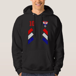Retro10 Croatian Football Croatia Soccer Croatia F Hoodie