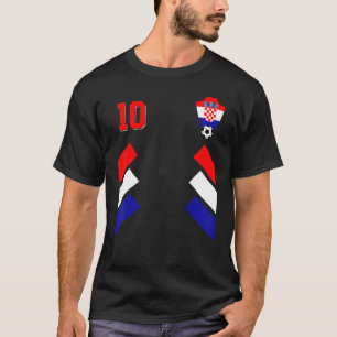 Retro10 Croatian Football Croatia Soccer Croatia F T-Shirt