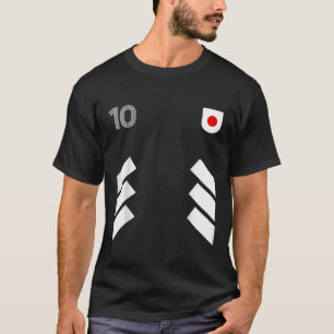 Retro10 Japan Football Japan Soccer Japan Flag  T-Shirt