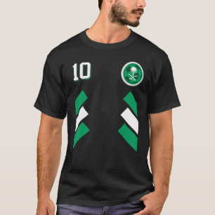 Retro10 Saudi Football KSA Soccer KSA Flag T-Shirt