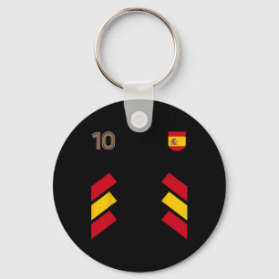 Retro10 Spain Footbyll Spain Soccer Spain Flag Key Ring