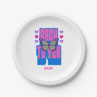 retro 00s bachelorette party paper plate