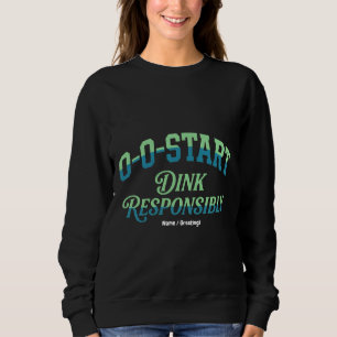 Retro 0-0-Start Court Aesthetic Minimal Pickleball Sweatshirt