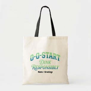 Retro 0-0-Start Court Aesthetic Minimal Pickleball Tote Bag